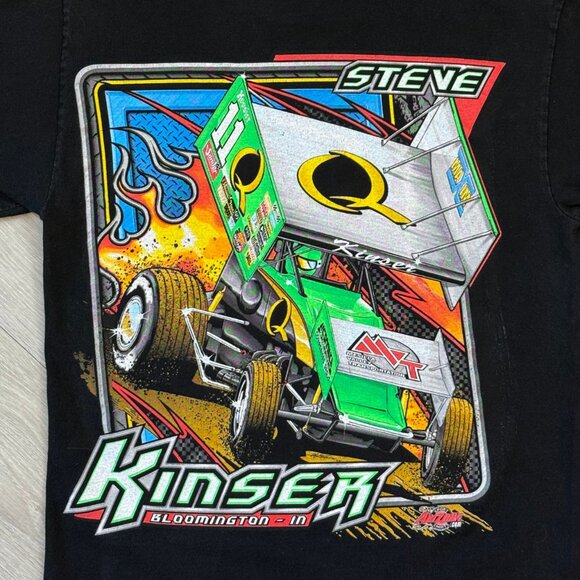 Rare 2008 Steve Kinser #11 Sprint Car Racing Men's Black T-Shirt - Size Small - Picture 3 of 5